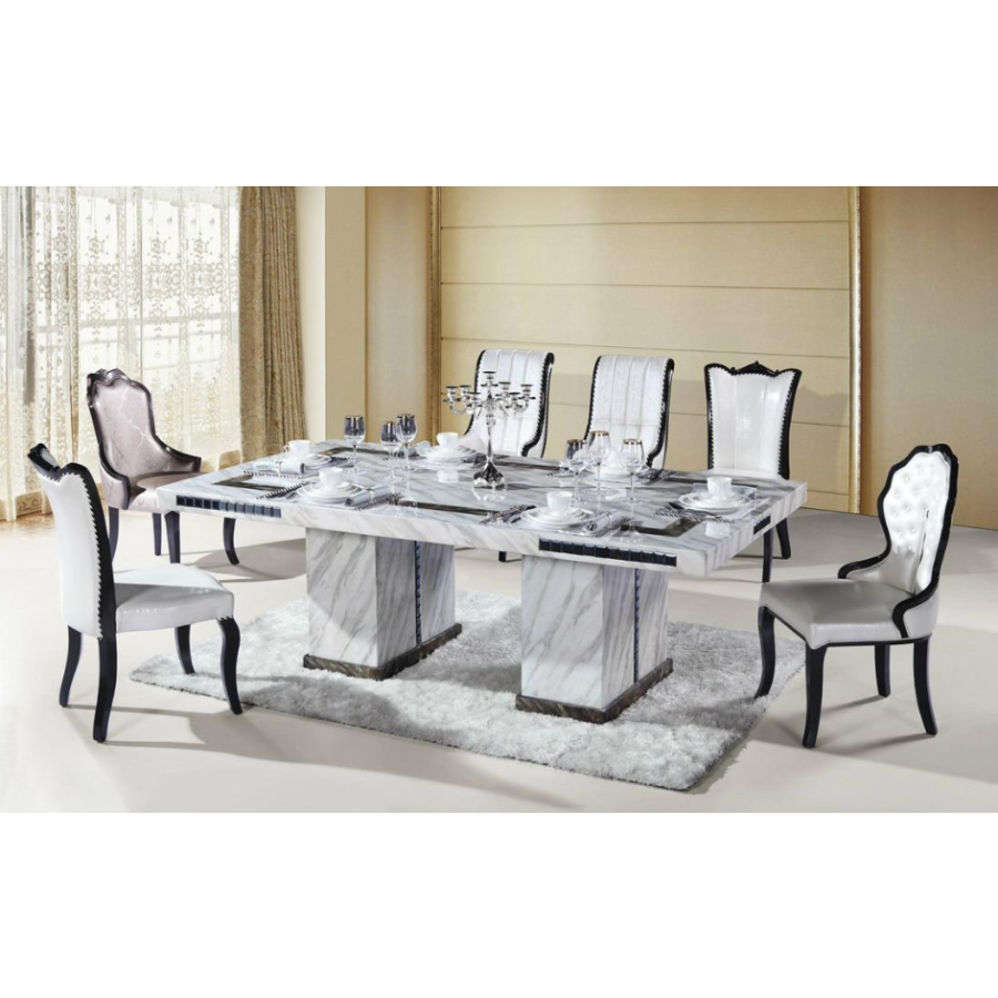 1012 seater marble dining table